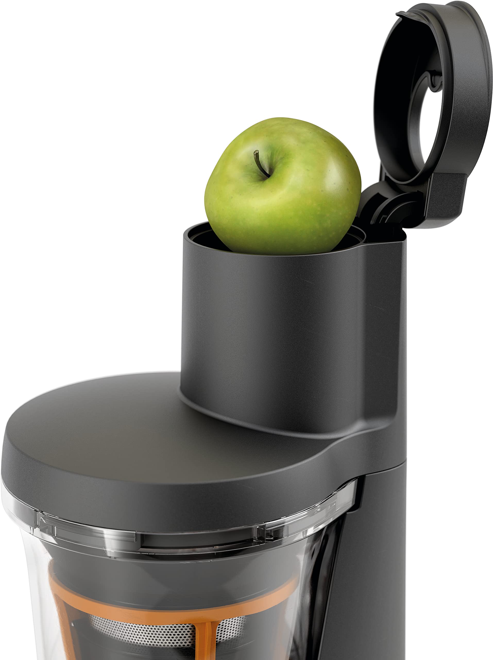 Kenwood PureJuice Pro Entsafter JMP85.00SI, Slow Juicer für selbstgemachte Säfte, XXL-Einfüllöffnung für ganze Früchte, mit niedriger Drehzahl für den Erhalt wichtiger Vitamine, 230 Watt, Silber