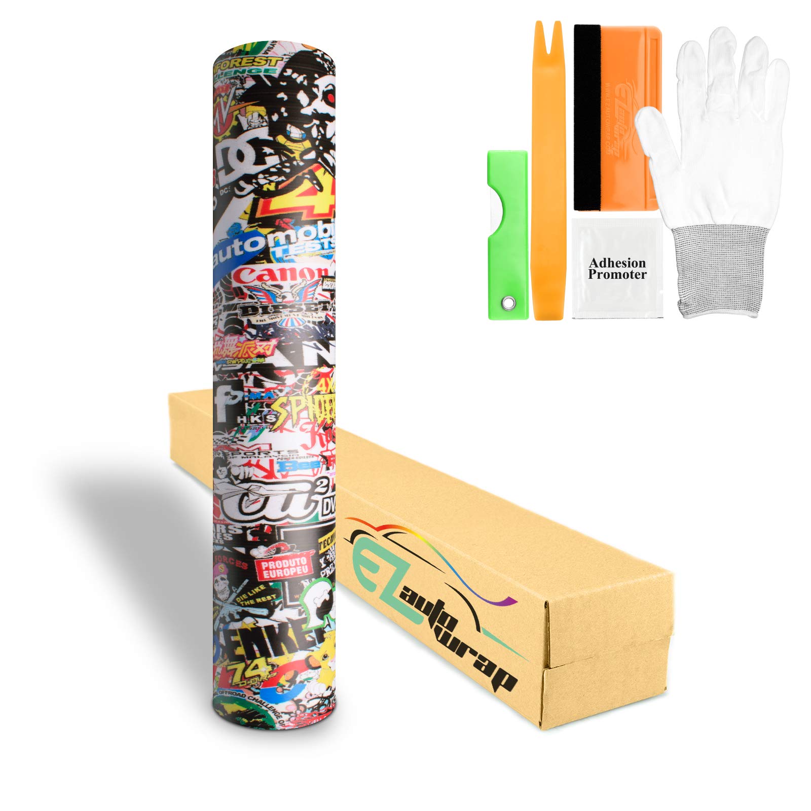 Free Tool Kit EZAUTOWRAP LK Bomber Anime Cartoon Car Vinyl Wrap Sticker Decal Air Release Technology - 36