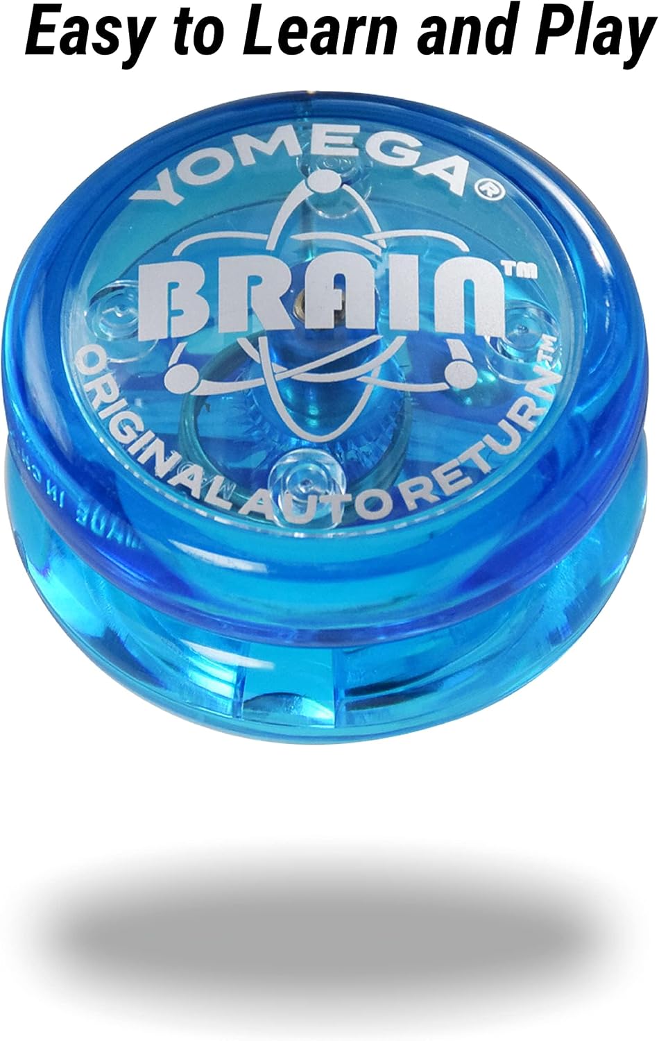 Yomega The Original Brain - Professional Yoyo for Kids and Beginners, Responsive Auto Return Yo Yo Best for String Tricks + Extra 2 Strings & 3 Month Warranty (Blue)