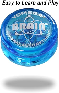 Yomega The Original Brain - Professional Yoyo for Kids and Beginners, Responsive Auto Return Yo Yo Best for String Tricks + Extra 2 Strings & (Blue)