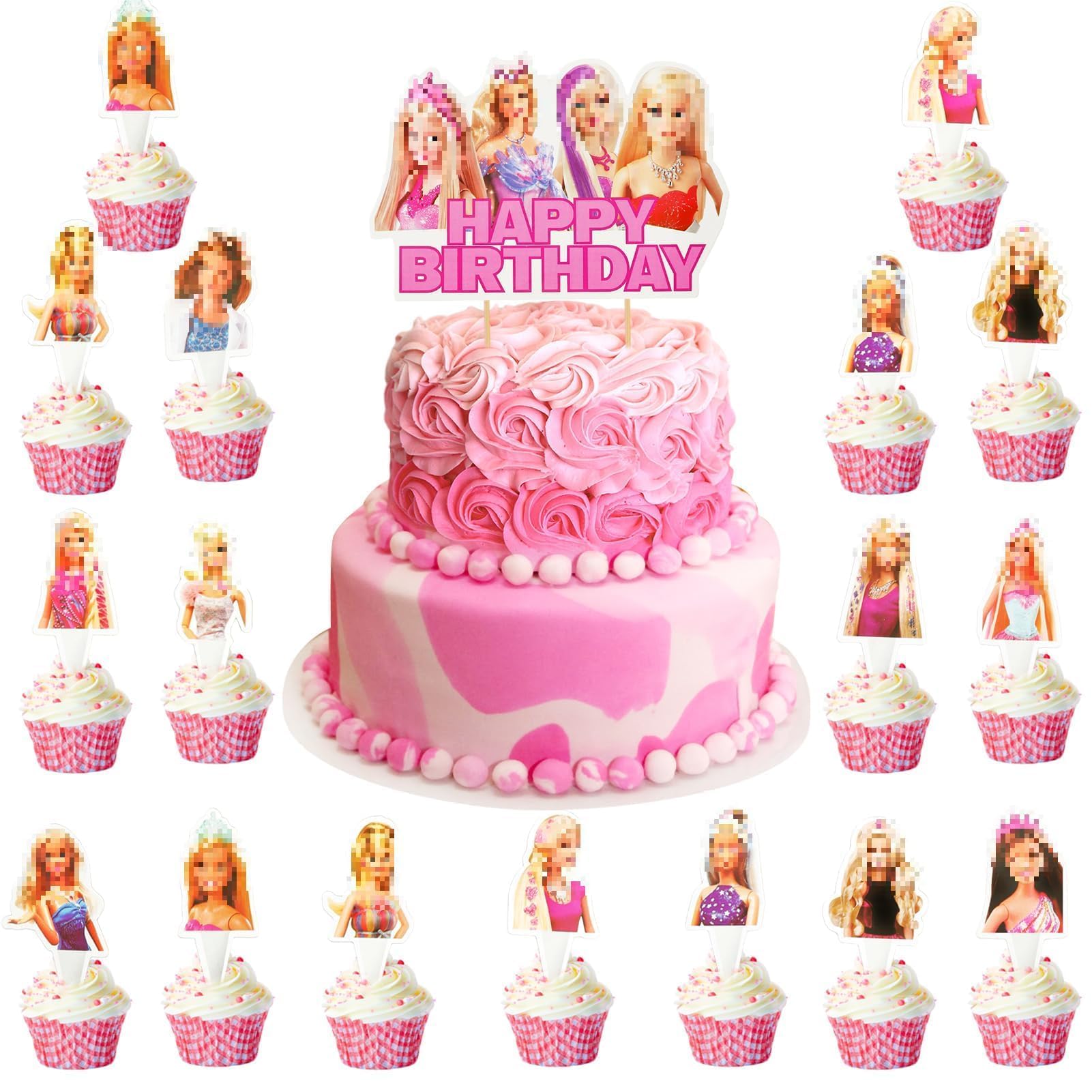 Set 14 Pezzi Decorazioni Torta Principesse - Topper Per Compleanno, Baby Shower E Matrimoni - Foto 3