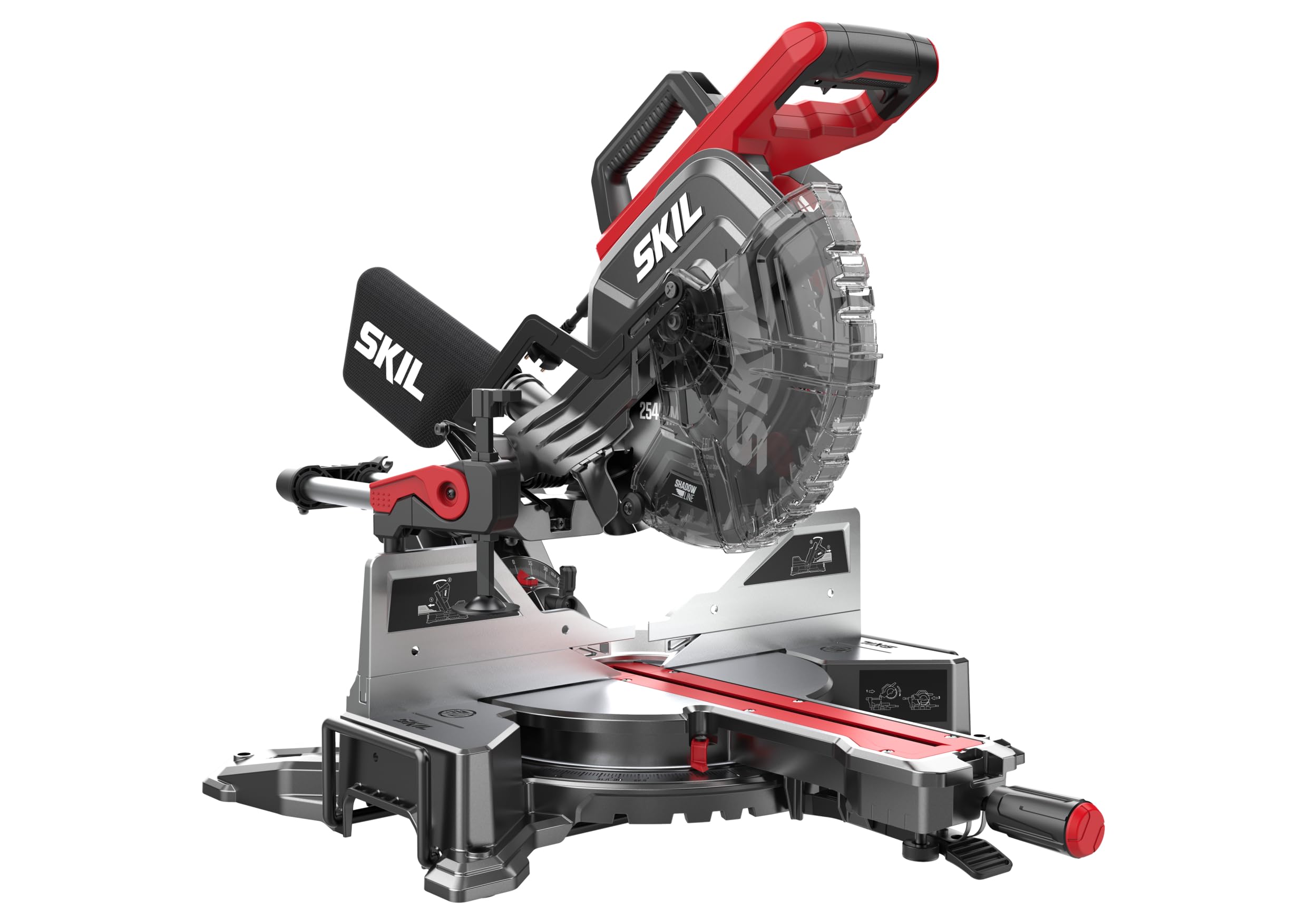 SKIL BT1E1321AA piła do paneli (2000 W, brzeszczot 254 mm, pojemność cięcia 90 x 300 mm, piła ukośna, moduł LED, worek na kurz, system szybkiego mocowania, z laserem, rzemieślnicy, akcesoria