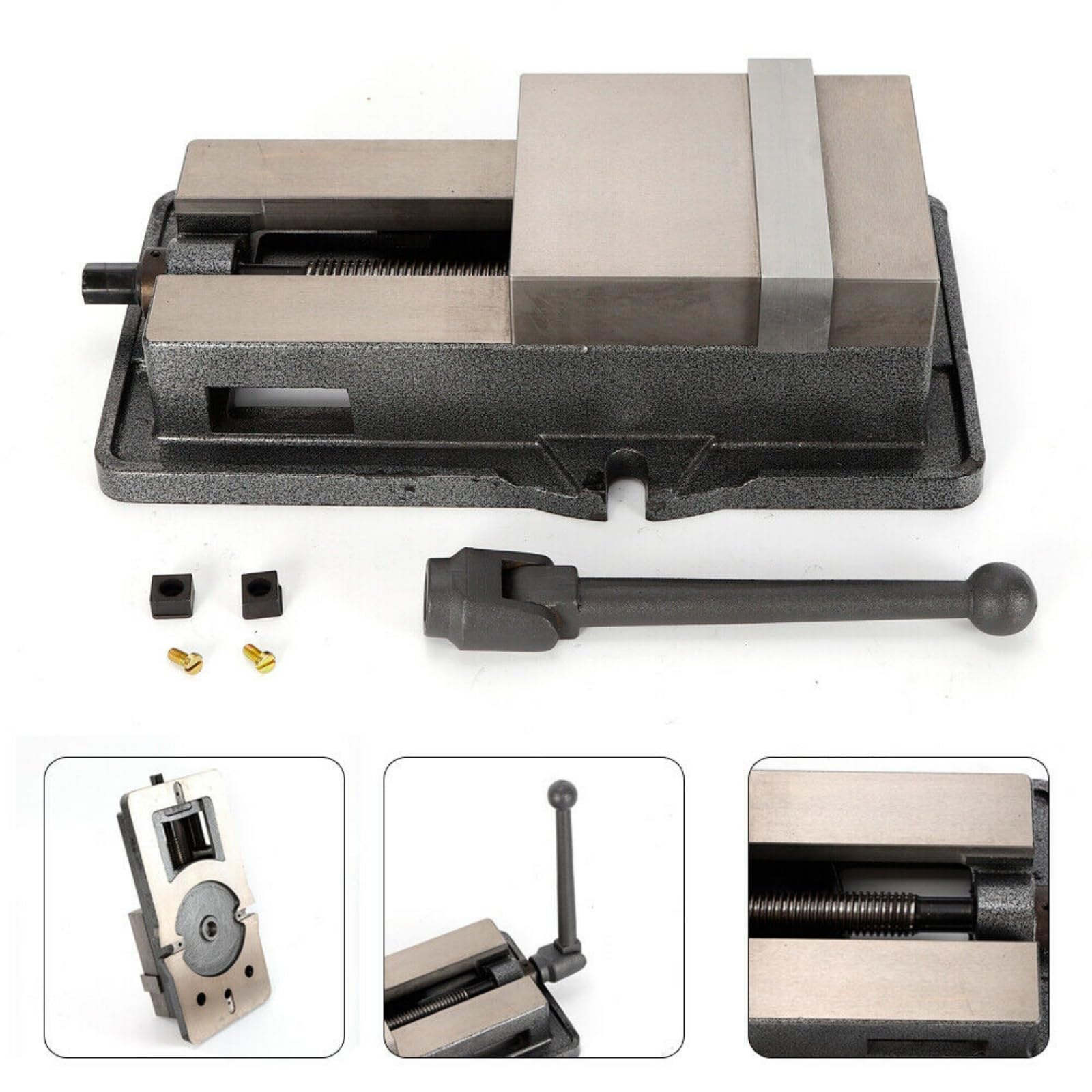 Banco de precisión CNC con cerradura de sujeción Vise Fresadora Bench Clamp Vice 6 pulgadas, se puede utilizar para sierras, limas, cincelar algunos trabajos de montaje y desmontaje