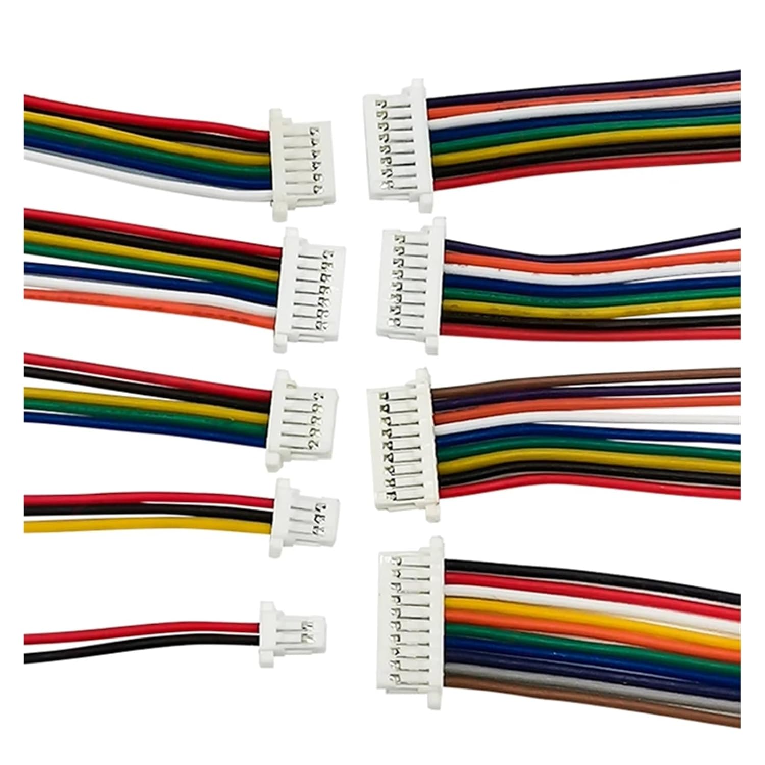 10PCS JST SH1.0 SH 1.0mm Wire Cable Connector 2/3/4/5/6/7/8/9/10/12 Pin 1.0MM Pitch Plug 10CM/20cm/30CM Wire Length 28AWG(30CM,Single Head_10PCS_10P)