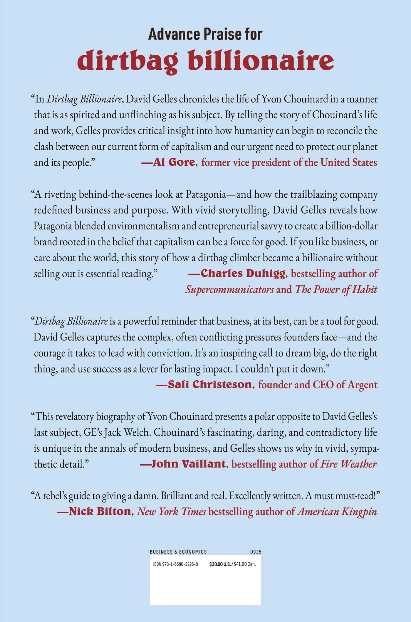 Dirtbag Billionaire: How Yvon Chouinard Built Patagonia, Made a Fortune, and Gave It All Away