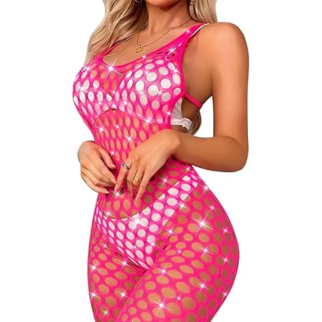 Pink Fishnet Bodysuit: Unleash Your Inner Goddess