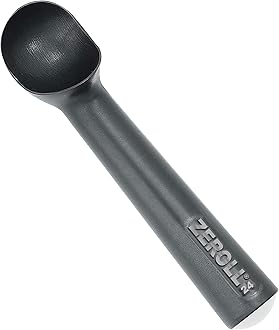 Zeroll 1024-ZT Zerolon Hardcoat Anodized Commercial Ice Cream Scoop with Unique Liquid Filled Heat Conductive Handle Easy Release, 1.5-Ounce, Black