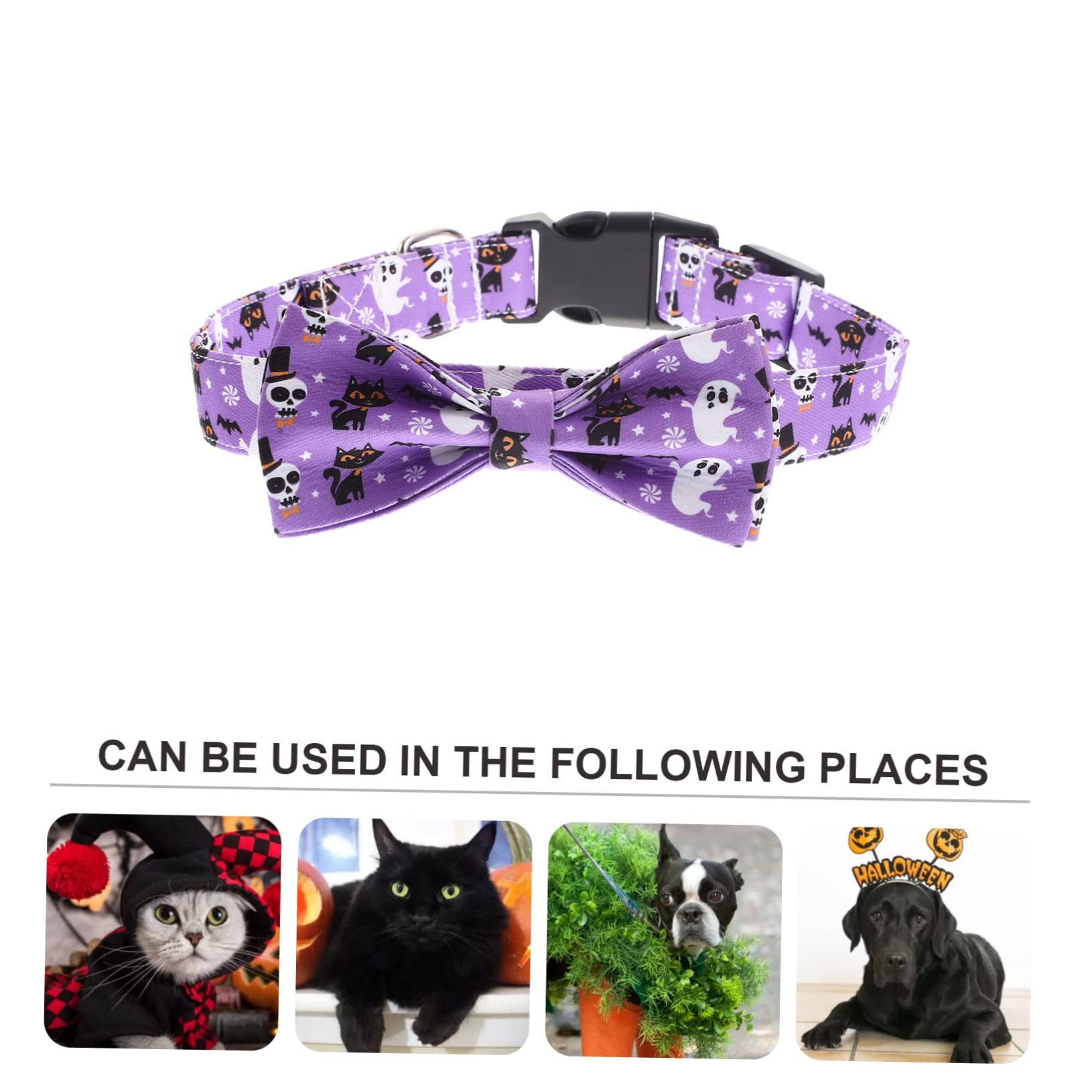 Sosoport 5stücke Dekorativer Katzenhalsband Für Halloween Mit Abnehmbarem Schleifen-Design Für Mittelgroße Haustiere Für Festliche Anlässe Und Partys