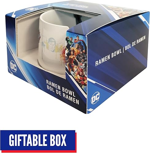 Miniatura 8 de Katalyst DC Comics Superman - Juego de cuencos y palillos para ramen, cuenco de sopa con graffitti, 20 onzas