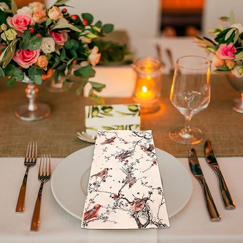 Miniatura 4 de Pajean 120 servilletas de 3 capas de papel de pájaros, toallas de mano de papel para cena, servilletas de papel decorativas para baño, tocador,