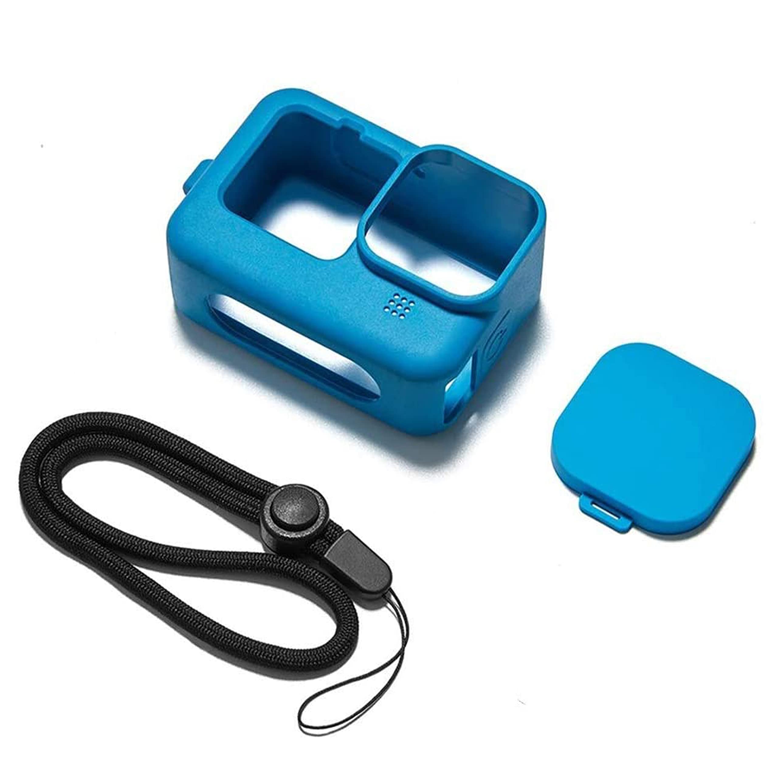 Hiffin Protective Silicone Sleeve Case + Lanyard Accessories Soft Rubber Frame Cover Protection for Go Pro Compatible with Go Pro Hero 9|10|11 Blue Action Camera (Blue) (B08TC3FK73) Amazon Price History, Amazon Price Tracker