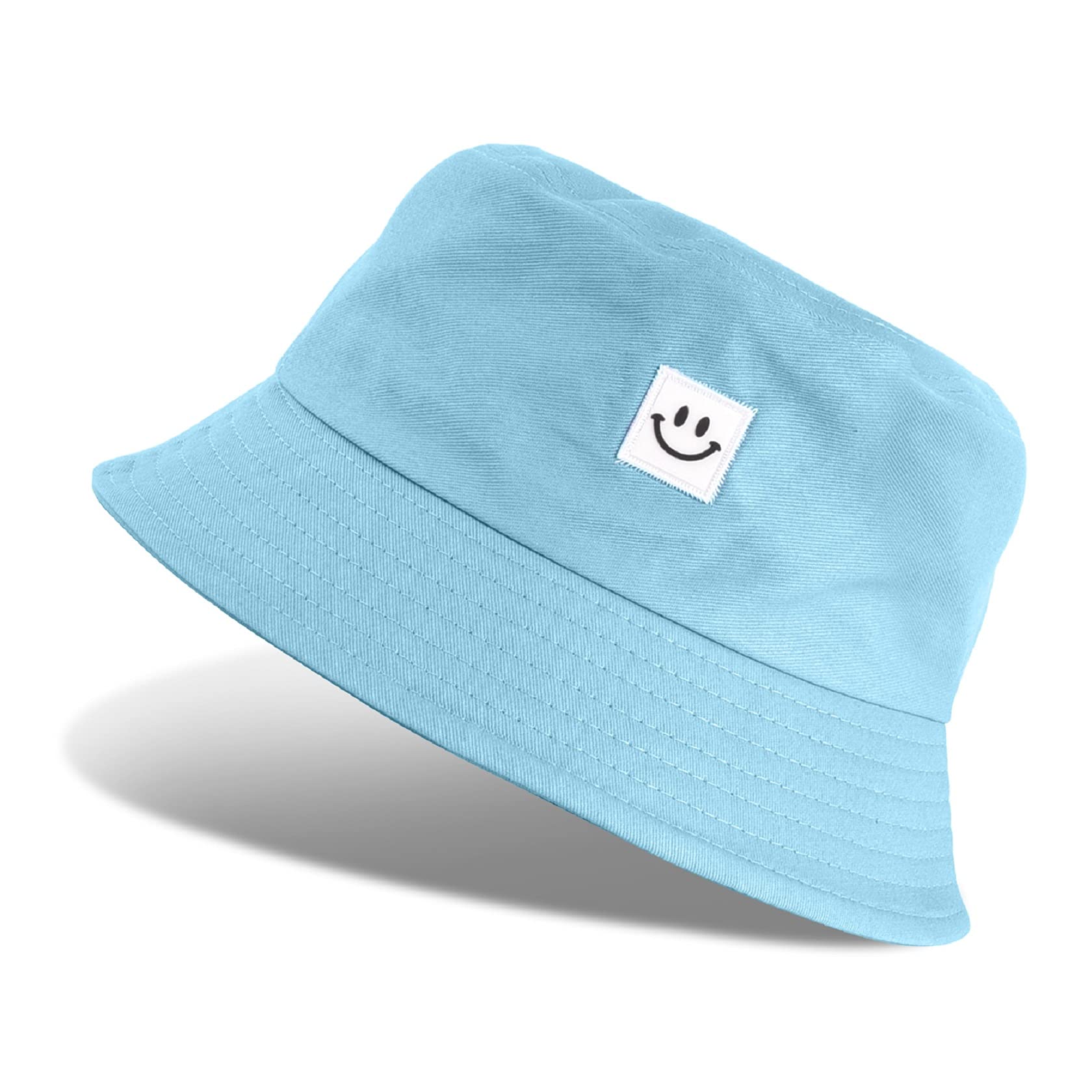 Tuopuda Cappello Pescatore Uomo Donna, Pieghevole Cappello da Pesca in Cotone Cappelli da Spiaggia Protezione del Sole Bucket Hat per Escursionismo Campeggio Viaggio Pesca 56-58cm