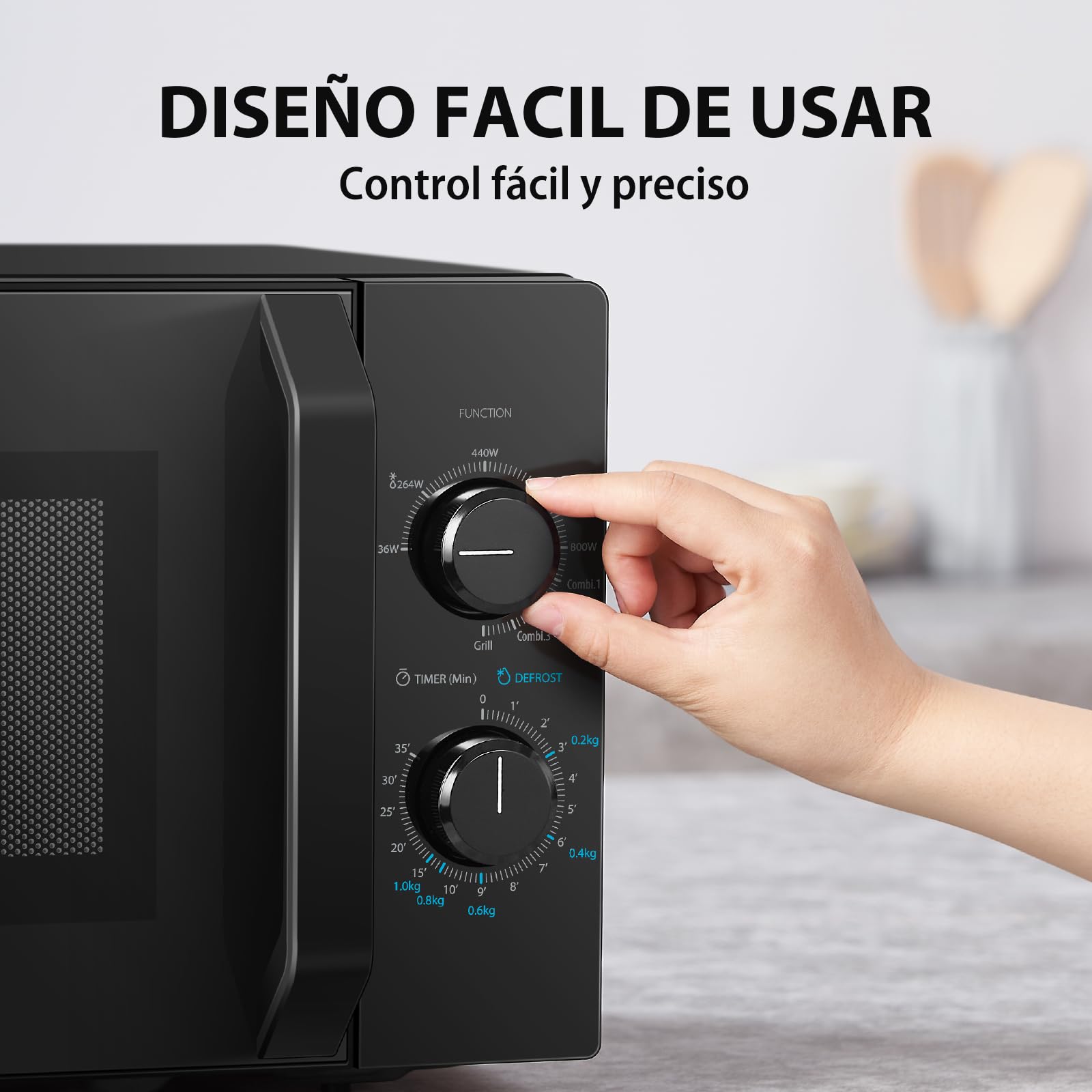 Toshiba MW2-MG20P(BK) Forno micro-ondas 20 L, brilho 700W/1000W, com crispy grill e função de cozedura combinada, 9 níveis de potência,
