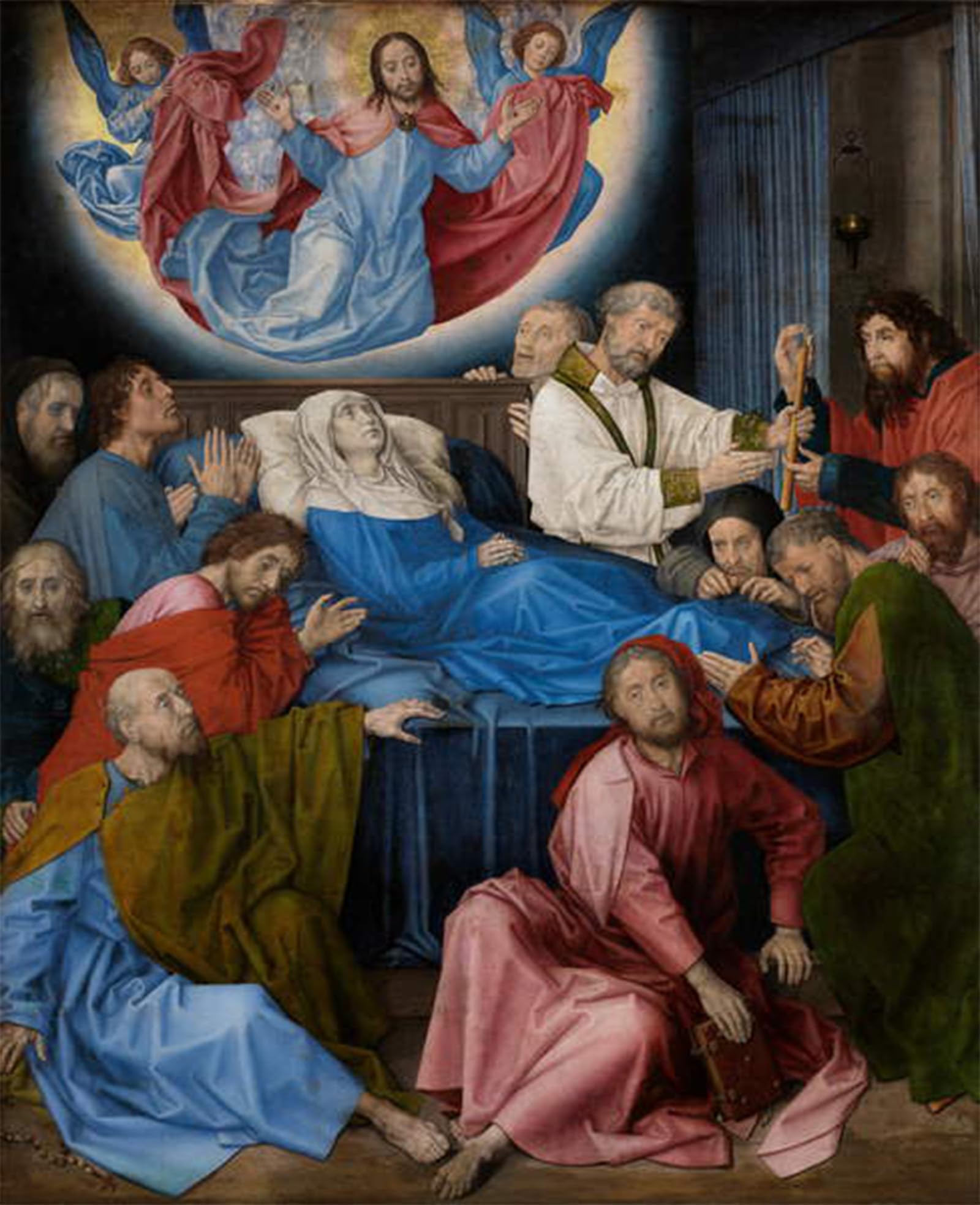 POSTERIIk Vintage Classic Picture Landscape Artwork Death of the Virgin by Van Der Goes Portrait Canvas Painting for Office Home Decor 60x90cm