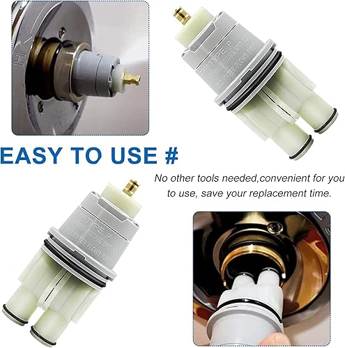 Miniatura 7 de RP46074 - Conjunto de cartucho de válvula de ducha compatible con ducha y bañera Delta serie 1314, cartucho de válvula universal Delta de un solo