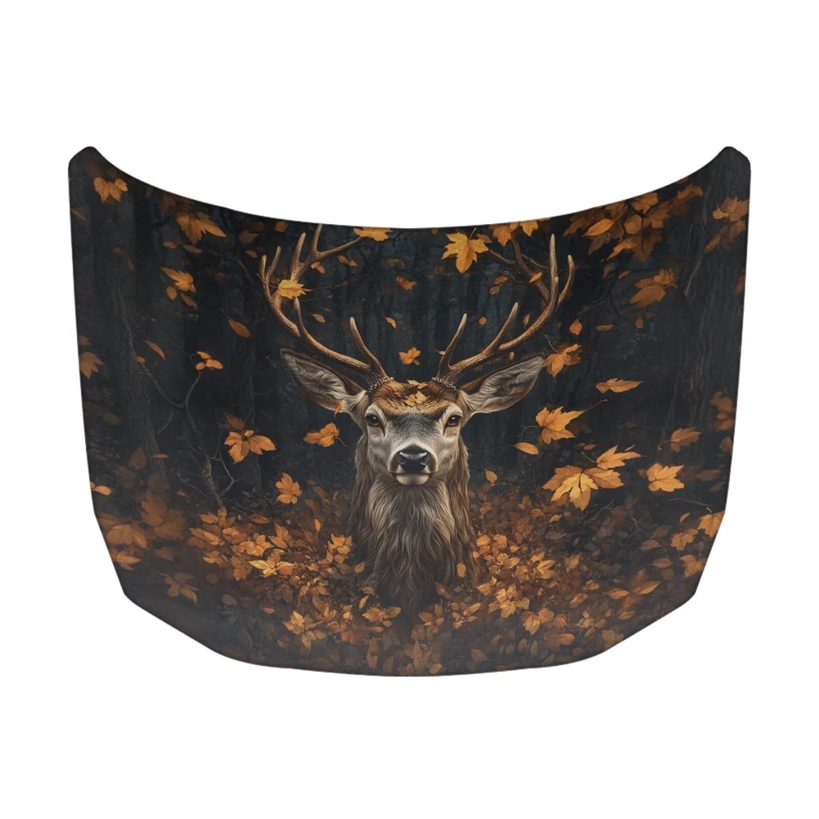 Car Hood Cover Stretch Polyester Hood Wrap Car Accessories for Women Washable &amp; Universal Deer Print Hood Covers for SUV Cars Sedan