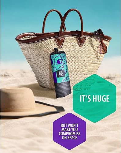 Vista 169 de VENTURE 4TH Toalla de playa de microfibra: secado rápido, compacta, sin arena, absorbente, a prueba de arena y ligera, perfecta para camping, playa