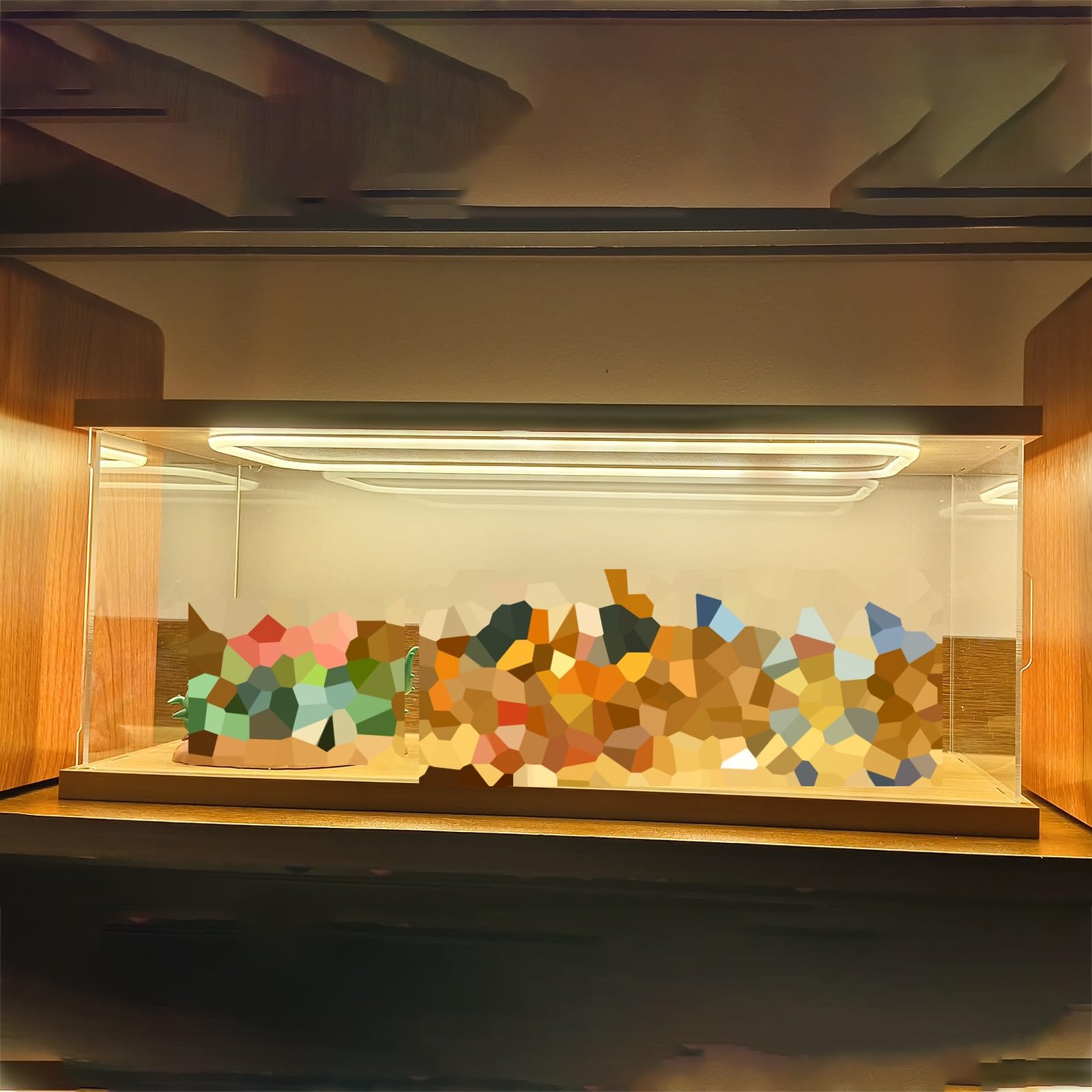 Vitrina De Acrílico Transparente con Luz LED, 15, 20, 25, 30, 35, 40, 45, 50 Y 60 Cm, para Exhibir Regalos, Cajas Organizadoras, Vitrinas(8X12X8in/20X30X20cm)