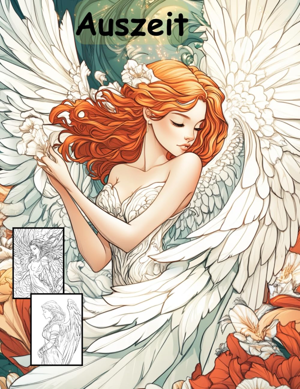 AUSZEIT Angel Woman Engel Coloring Pages -Malbuch für Erwachsene -Entspannung und Stressabbau -Ruhe und Gelassenheit: -ein magisches Ausmalbuch mit 50 ... dich -Anti-Stress -traumhafte Engel-Mädchen