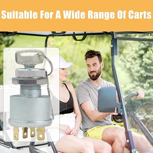 Miniatura 5 de Ez-go - Interruptor de encendido de golf con llave para EZ-GO TXT, Medallist, Marathon, Workhorse, ST, Shuttle Golf Cart, 4 terminales, 33639-G01