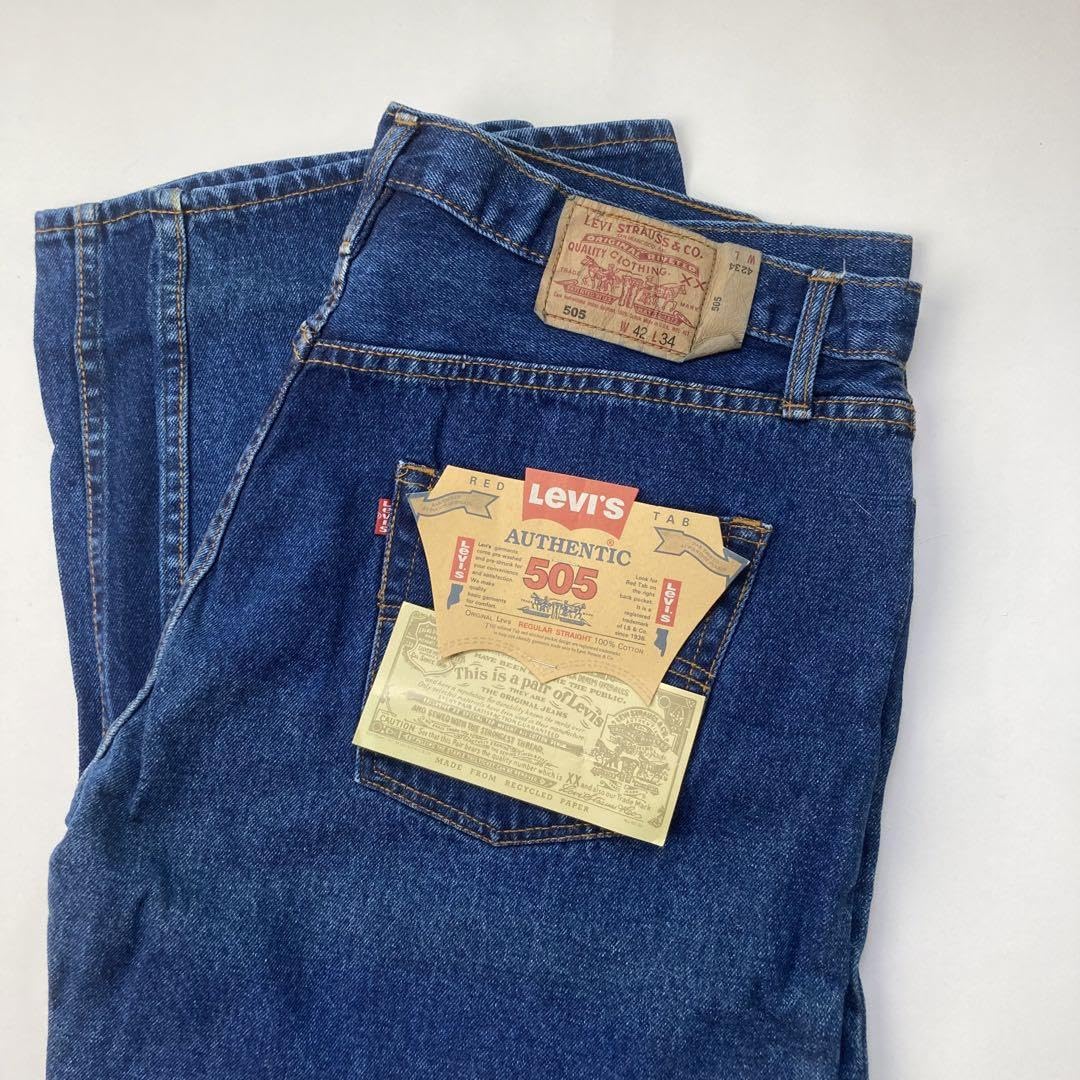 Amazon.co.jp: USA製 リーバイス 505 W42 デッドストック フラッシャー  