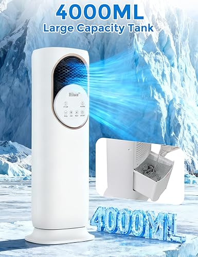 Miniatura 3 de Combo de ventilador de torre y calentador, calentador de interior, ventiladores de torre silenciosos de 26 piess, oscilación de 120, 2 velocidades