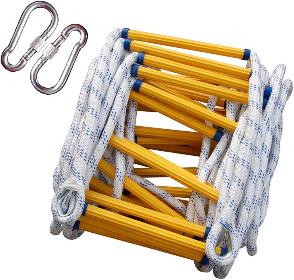 YYHJ Window fire Emergency Escape Ladder,Climbing Rope Rescue Ladders for Kids or Adult,Reusable - Weight Capacity up to 2000 Pounds: Home & Kitchen