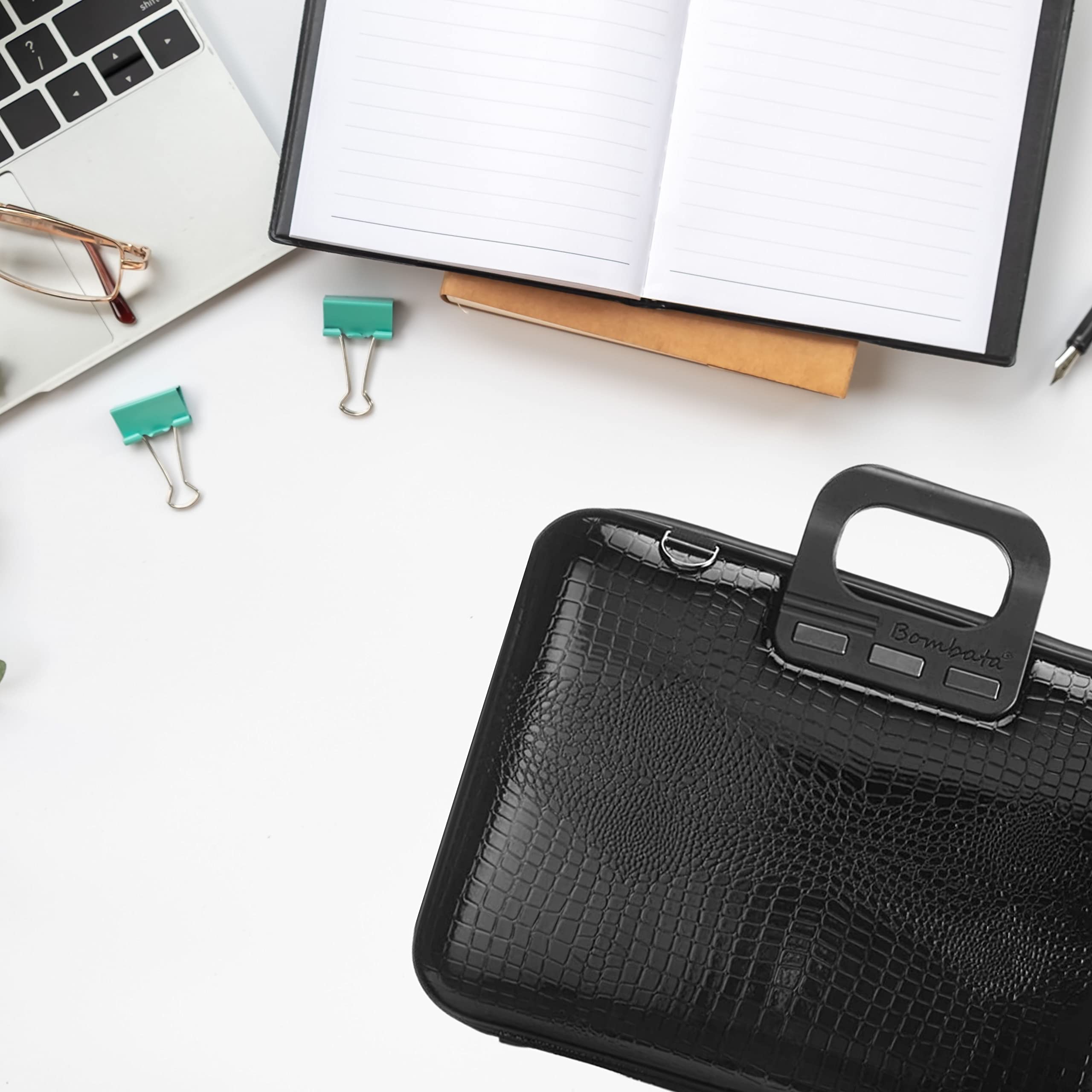 Bombata Shiny Cocco - Mallette pour ordinateur portable - Sac à bandoulière - Noir Nero 15.6"-16"