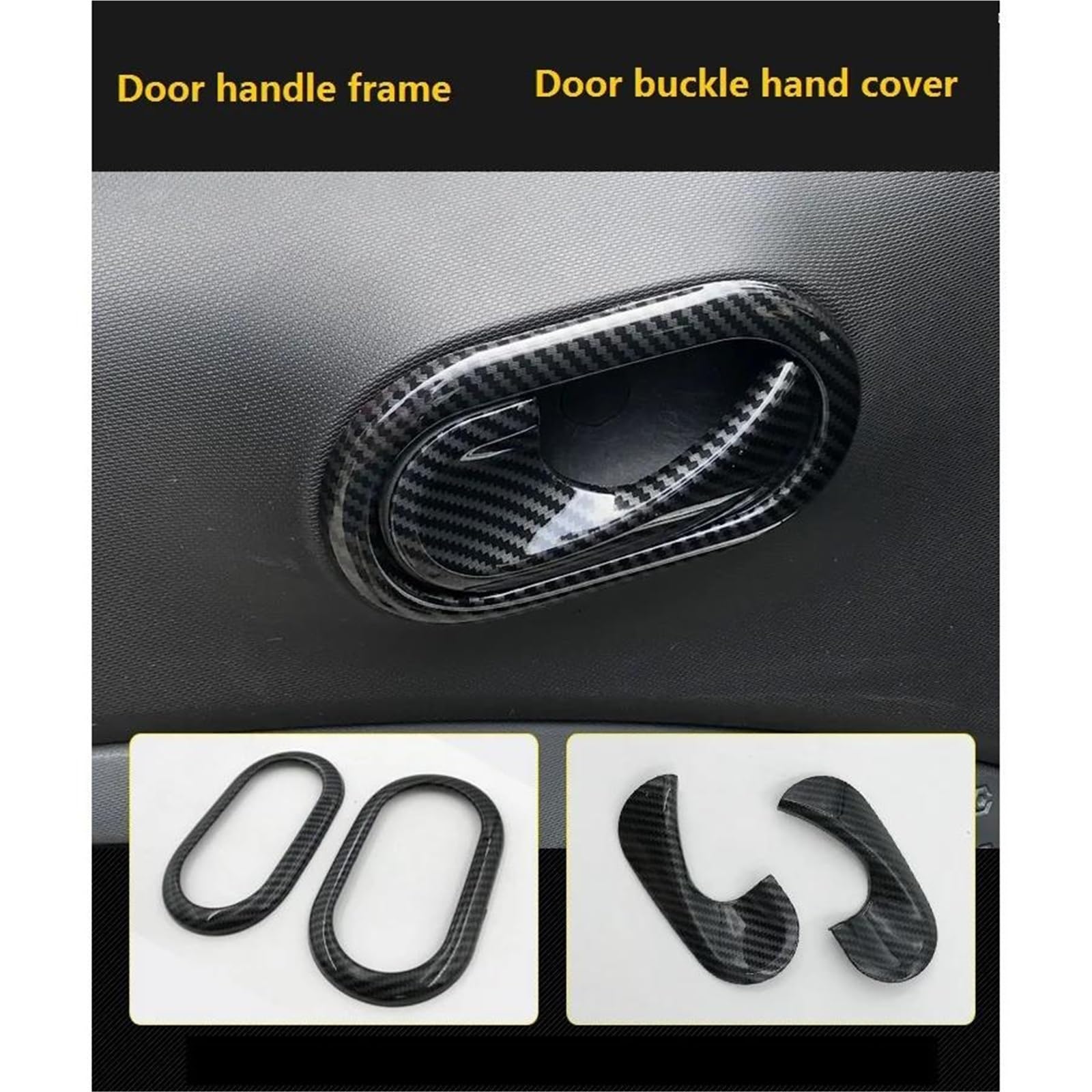 Maniglia per porta interna in fibra di carbonio per auto