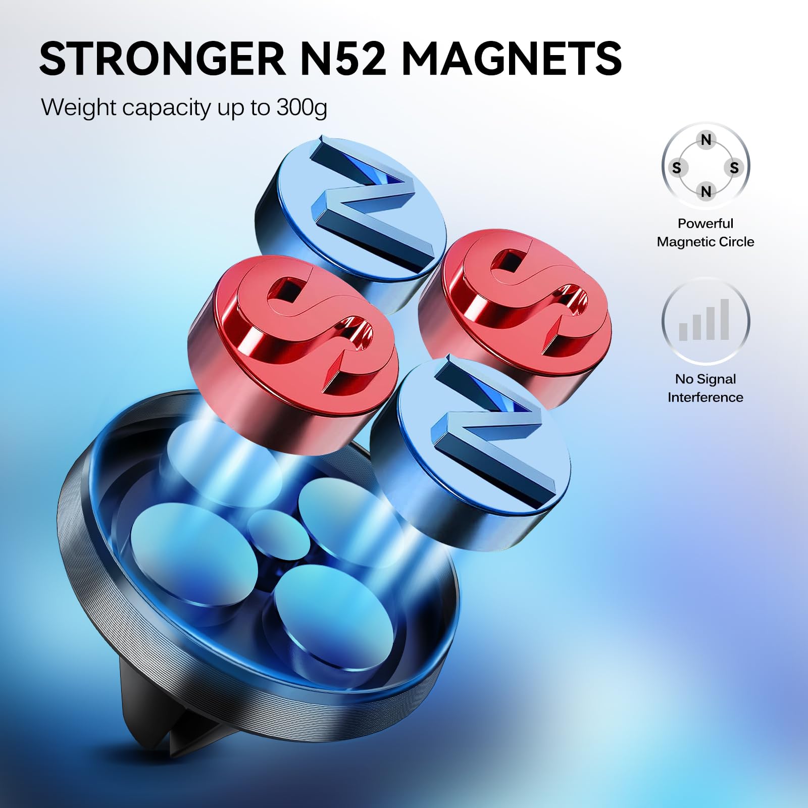 ivoler 2 supporti per cellulare universale per auto, per aerazione magnetica, supporto magnetico per telefono cellulare, per diversi modelli di telefono (nero)