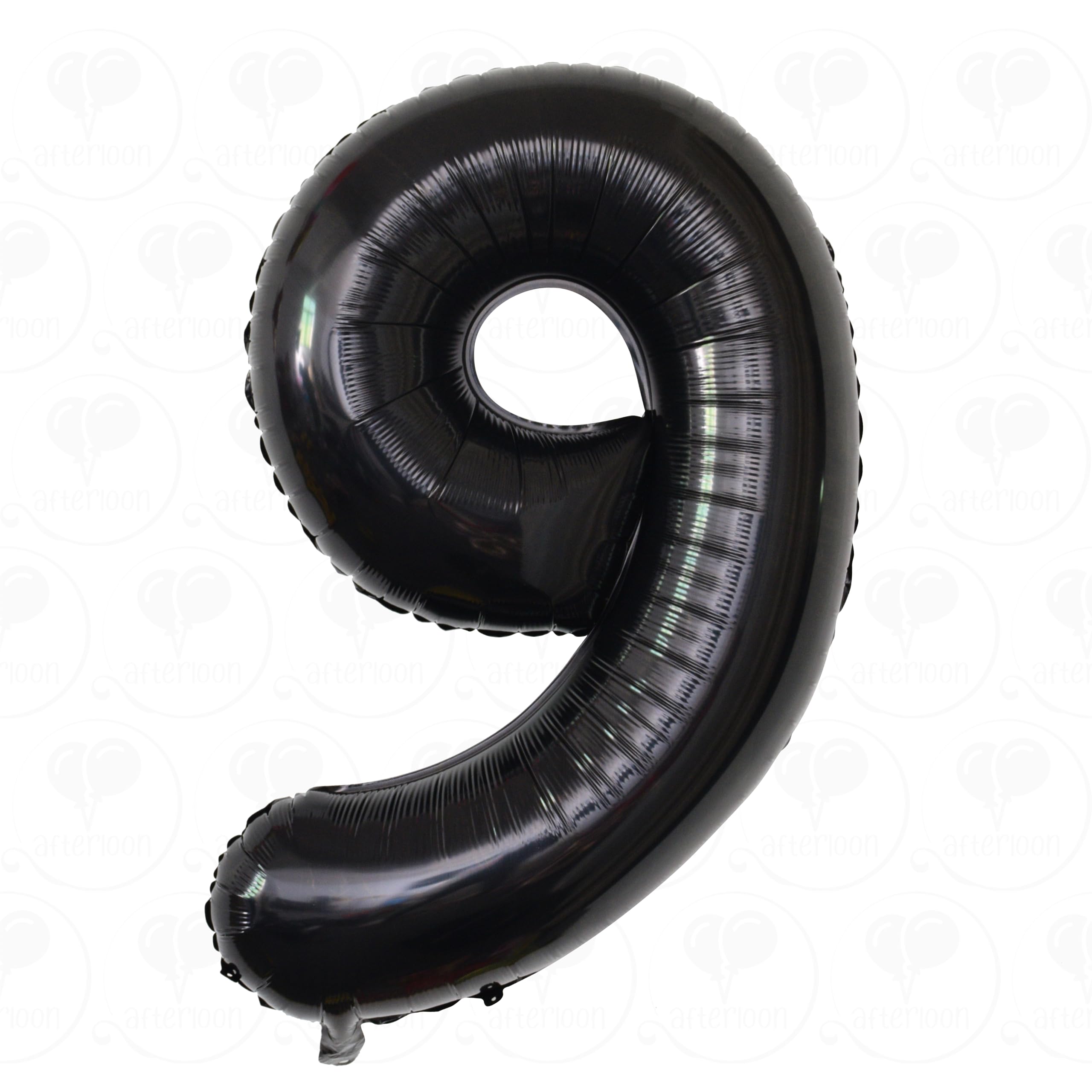 AFTERLOON 40 Inch Giant Jumbo Helium Foil Solid Black Mylar Number 9 Balloons for Party Decorations – Premium Quality, Durable & Reusable – Special Number or Date – Graduation, Birthday, Anniversary,