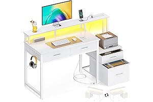 48-Inch Shw Home Office Computer Desk, White/Oak
