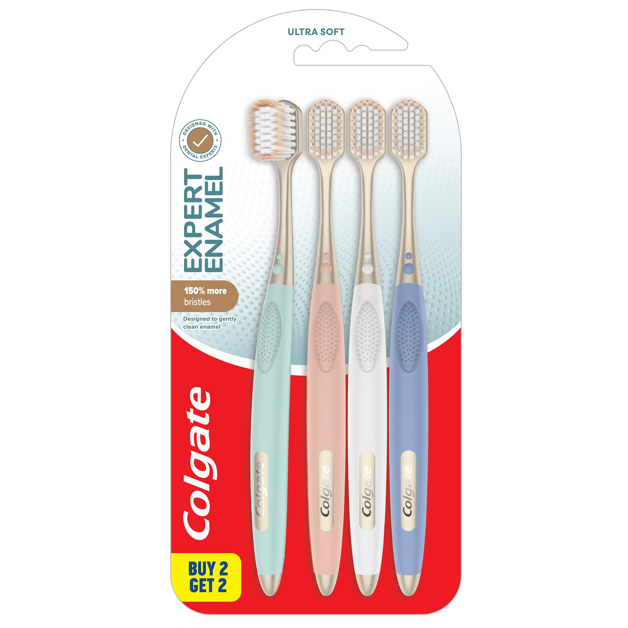 Colgate Gentle Enamel Toothbrush Combo Pack Offer, Ultra Soft Tooth brush - 4 Pcs
