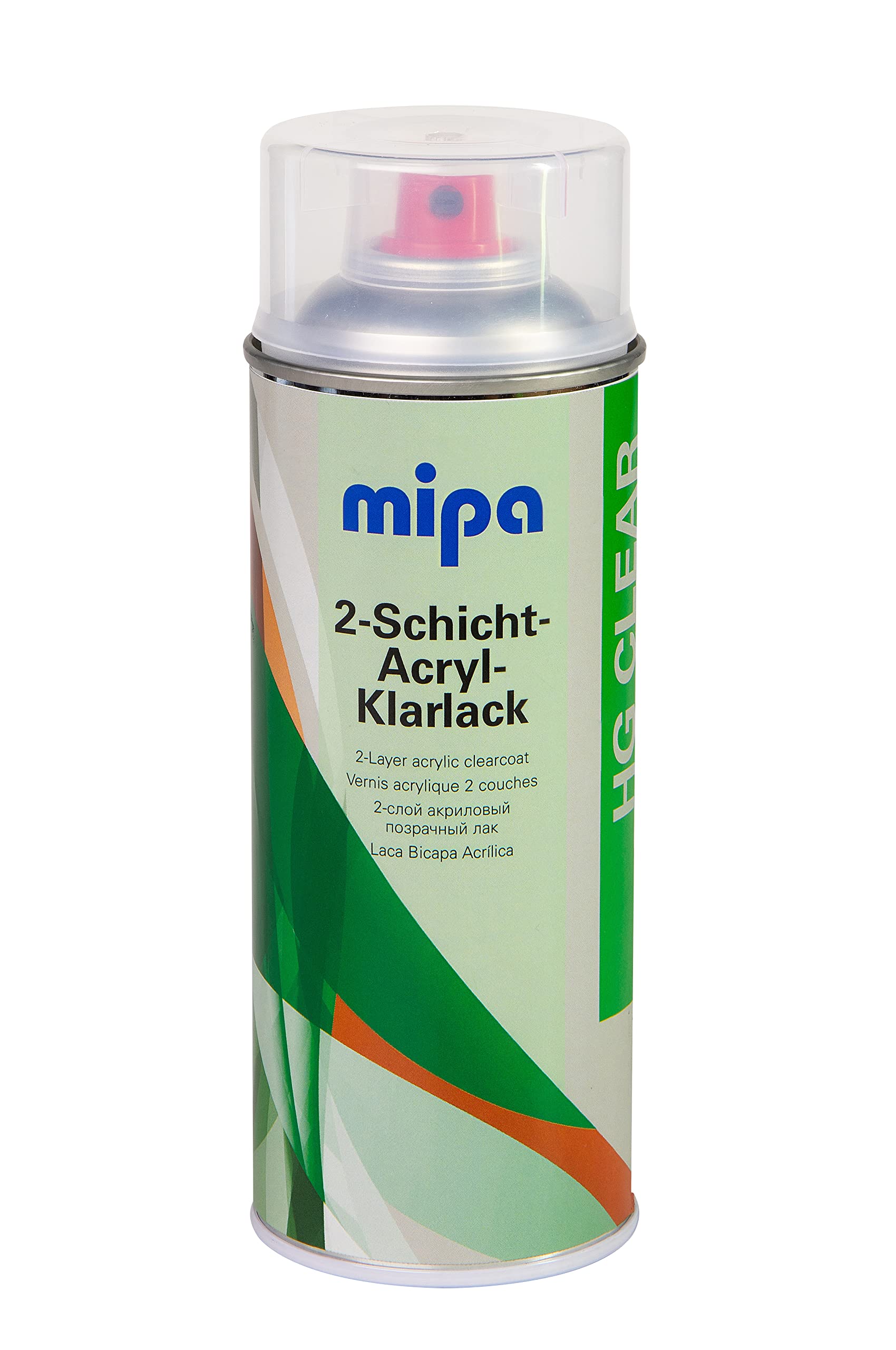 MIPA Acrylklarlackspray + Acrylklarlackspray für 2-Schicht Metallic-Basislacke, 400ml
