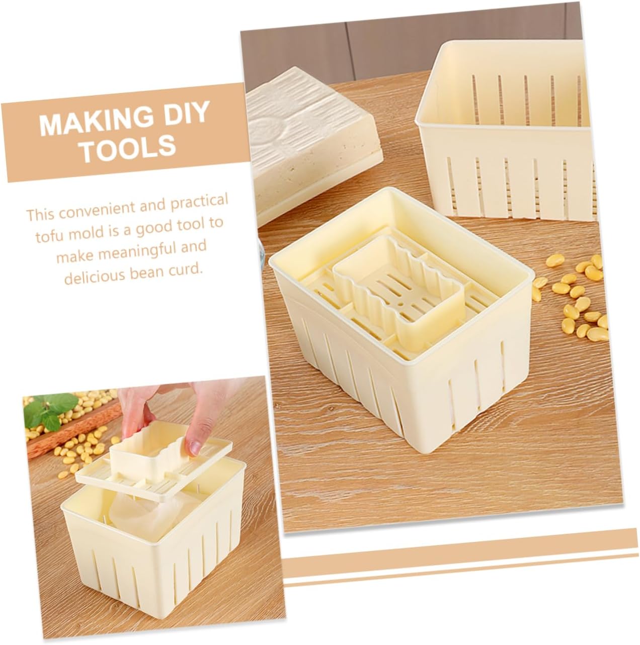 3sets Sturdy Tofu Mold Tofu Press Mould Makers Easy Clean Homemade Maker