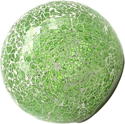 Garneck Green Decor adornos navideños para Exterior Mosaic Glass Orbs Decoration Balls Christmas Luminous Balls Window Trim Greenery Decor Christmas