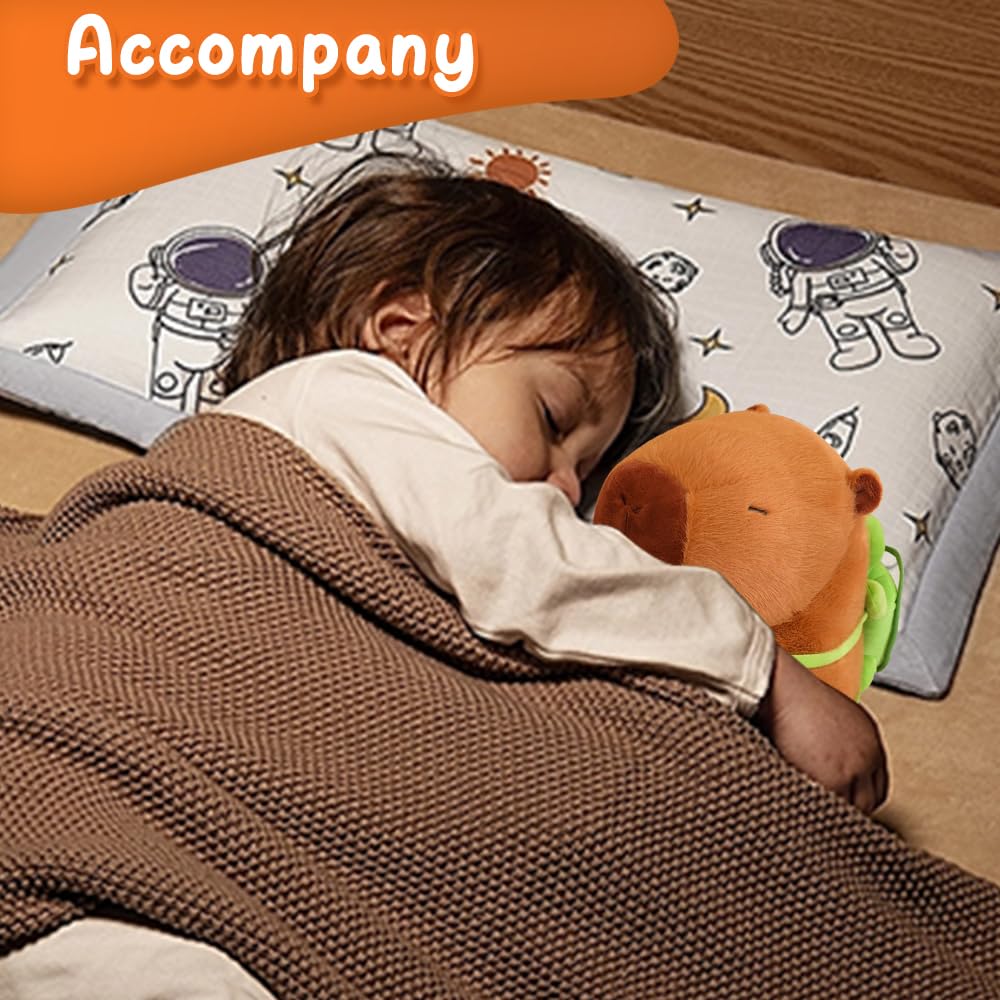 XEERUN Capybara Plush Toy, 23cm Capybara Stuffed Animal With Turtle Pillow, Cute Brown Guinea Pig Doll, Capybaras Teddy - Image 4