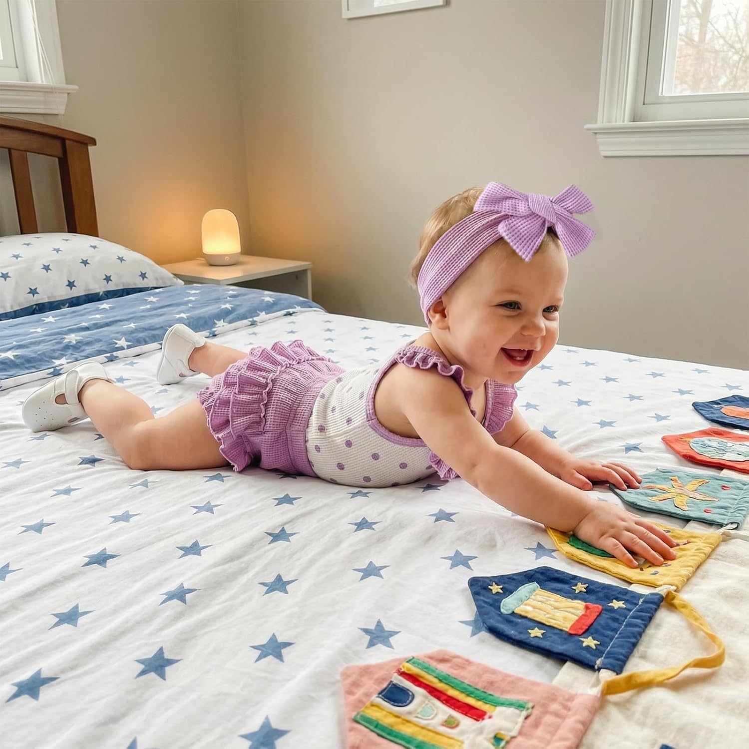 GOOCHEER Newborn Baby Girl Summer Outfit Dot Print Waffle Ruffle Sleeveless Tank Romper Bubble Shorts Infant 3Pcs Clothes Set - Image 2