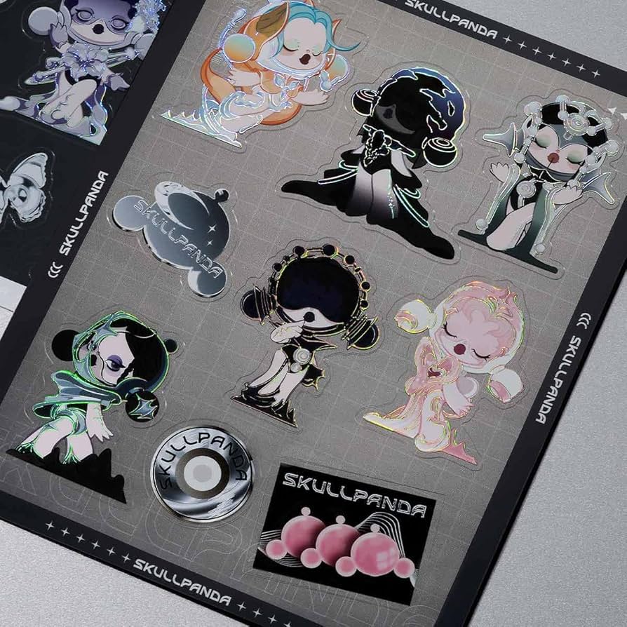 Amazon.co.jp: POP MART SKULLPANDA The Sound Series-Stickers (Ver