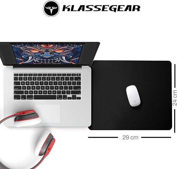 [TC-RHXK-H0JH] Klasse Classic Mouse Pad, 29x24 ve 24x20 cm Ofis Tipi, Küçük ve Orta Boy, Kaymaz Taban, Pürüzsüz Yüzey, Baskısız Tip Masa Koruyucu, Ergonomik Mouse Ped (Orta Boy 29x24 cm)
