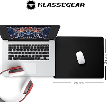 [TC-RHXK-H0JH] Klasse Classic Mouse Pad, 29x24 ve 24x20 cm Ofis Tipi, Küçük ve Orta Boy, Kaymaz Taban, Pürüzsüz Yüzey, Baskısız Tip Masa Koruyucu, Ergonomik Mouse Ped (Orta Boy 29x24 cm)