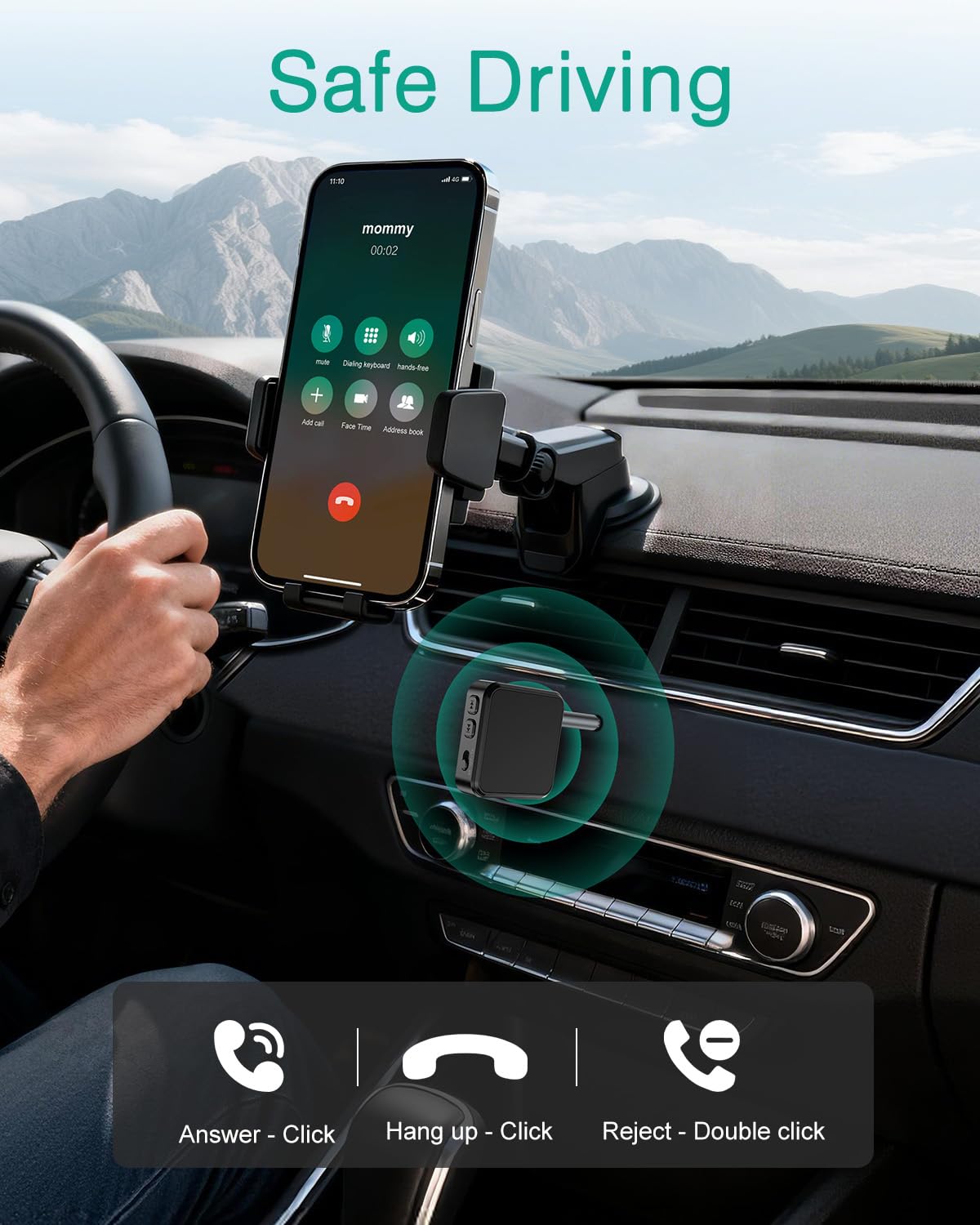 ORIA Nadajnik odbiornika Bluetooth 5.4, przenośny pomocniczy adapter Bluetooth z podwójnym połączeniem, niskie opóźnienie, bezprzewodowy nadajnik audio 3,5 mm do samochodu, telewizora, domowego stereo