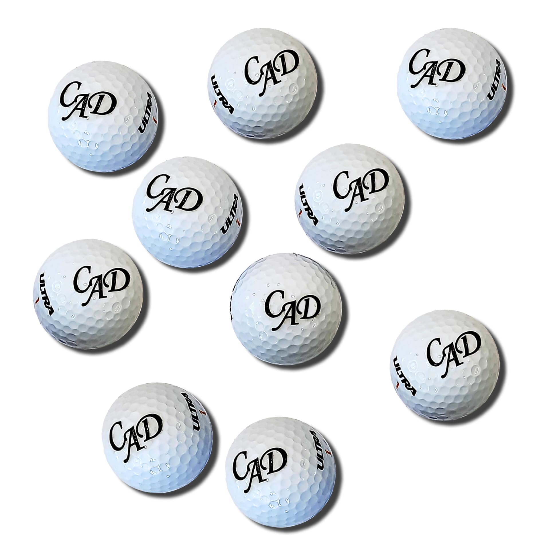 Golfball mit Gravur Initialen für Golfspieler/in Lasergravur Dein Text personalisiert Golfsport Wunschtext Personalisieren 3, 6 oder 10 Wilson Ultra Golfbälle