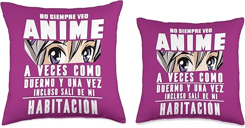 Miniatura 3 de Regalos Originales Manga Anime Para Chicas Chicos No Siempre Veo Anime para Ver Manga Mujer Niño Niña Throw Pillow, 18x18, Multicolor