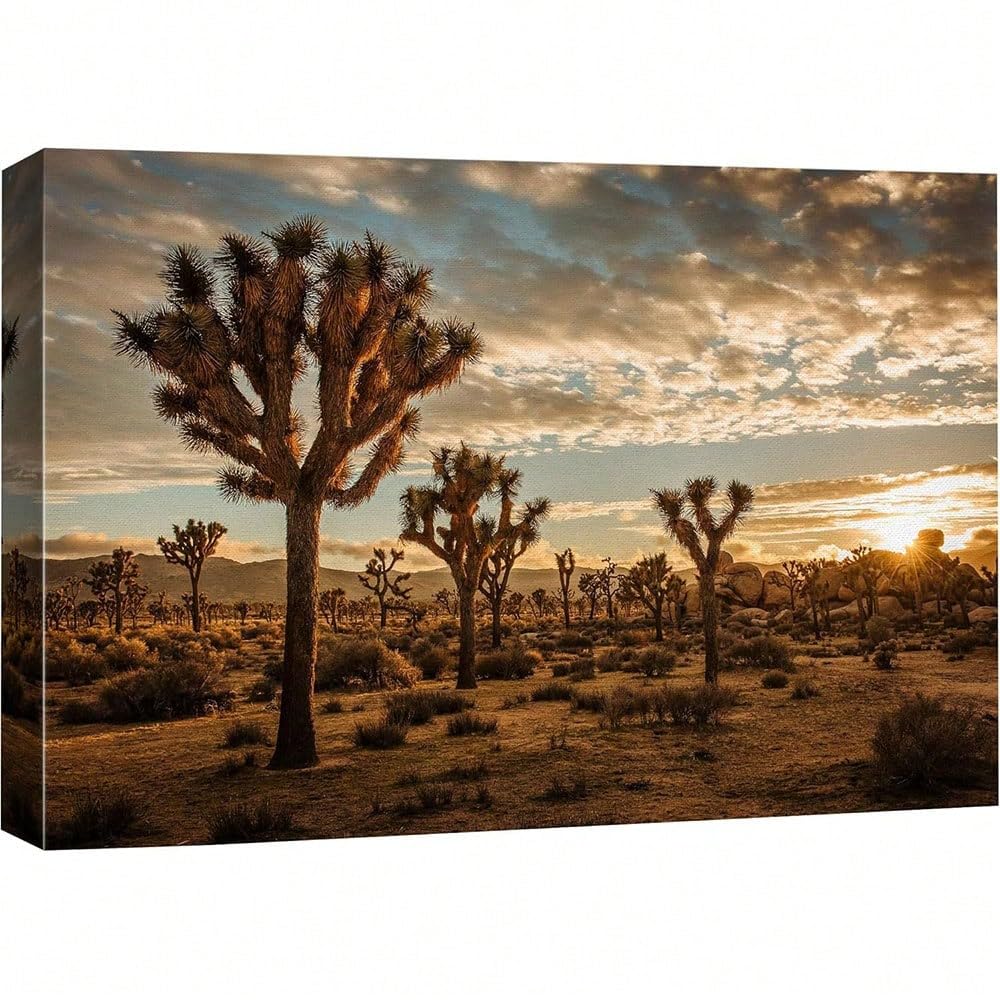 Atardecer en Joshua Tree: cuadro mural que inspira paz y calma en tu hogar