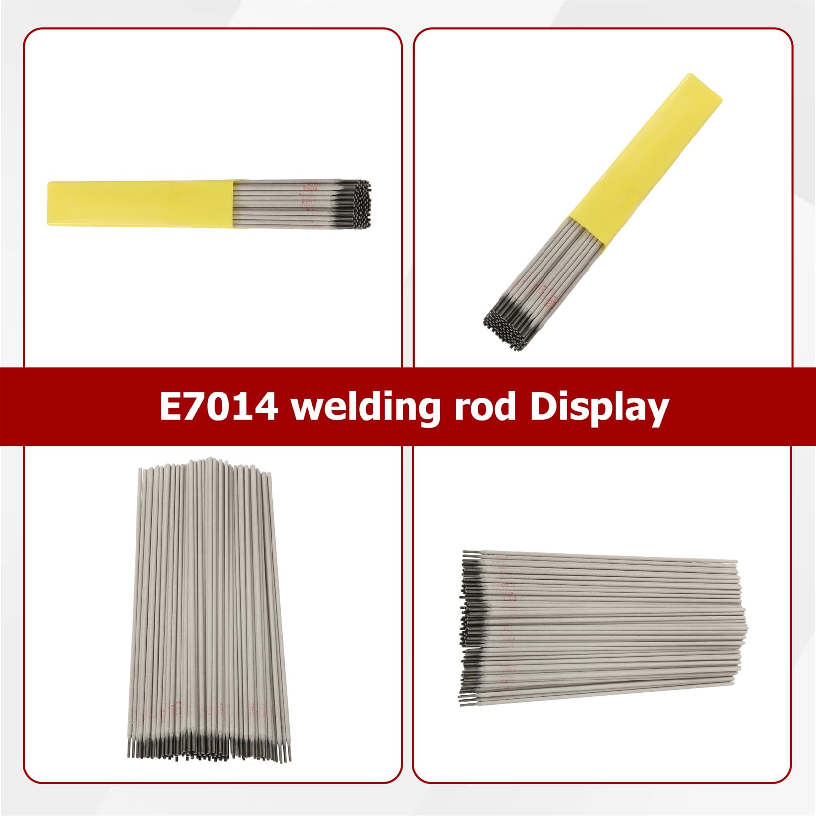 findmall Electrodo de varilla de soldadura E7014 de 3/32 x 14 pulgadas, carcasa de flujo de titanio y calcio de 5 libras para soldadura estructural y resistente