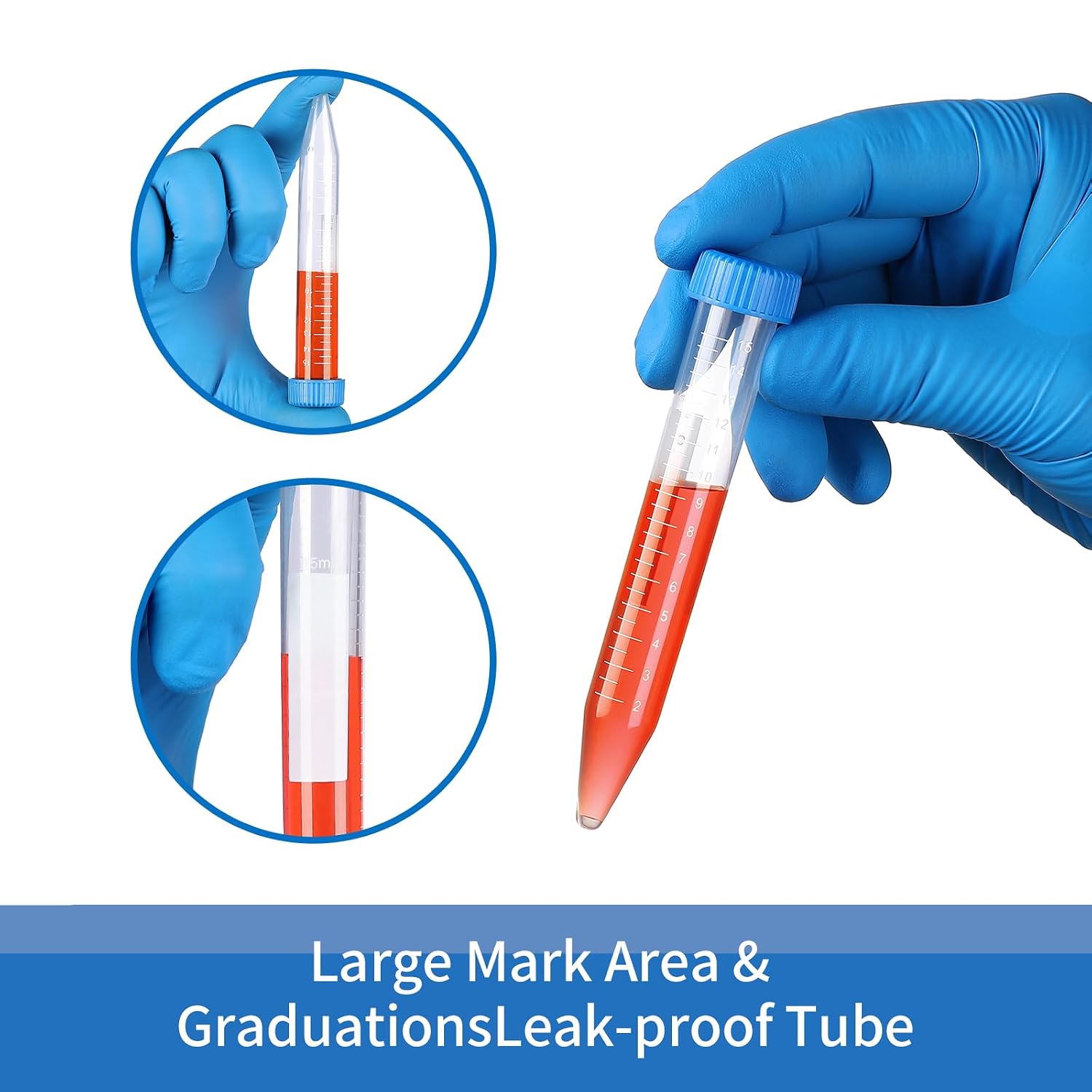 BIPEE Centrifuge Tubes, 15mL lab Tubes, Test Tubes with caps, Plastic Container for Plant Tissue Culture kit，Coffee Tubes