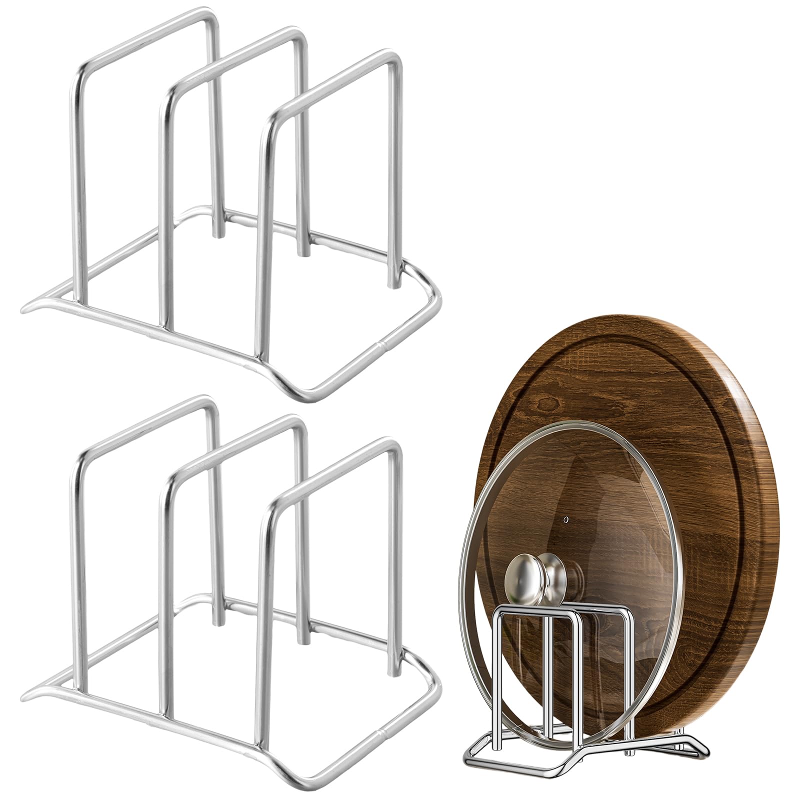 2 Pcs Supporto Per Tagliere, Acciaio Inossidabile Porta Taglieri Da Cucina, 13 X 10 X 10,5 Cm Organizer Per Taglieri, Adatto Per Tagliere, Piatti, Teglie, Coperchi Di Pentole, Ecc