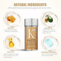 Vista 4 de Barra de cera para cabello no graso con fuerte sujeción, aroma floral, para cabello, 3