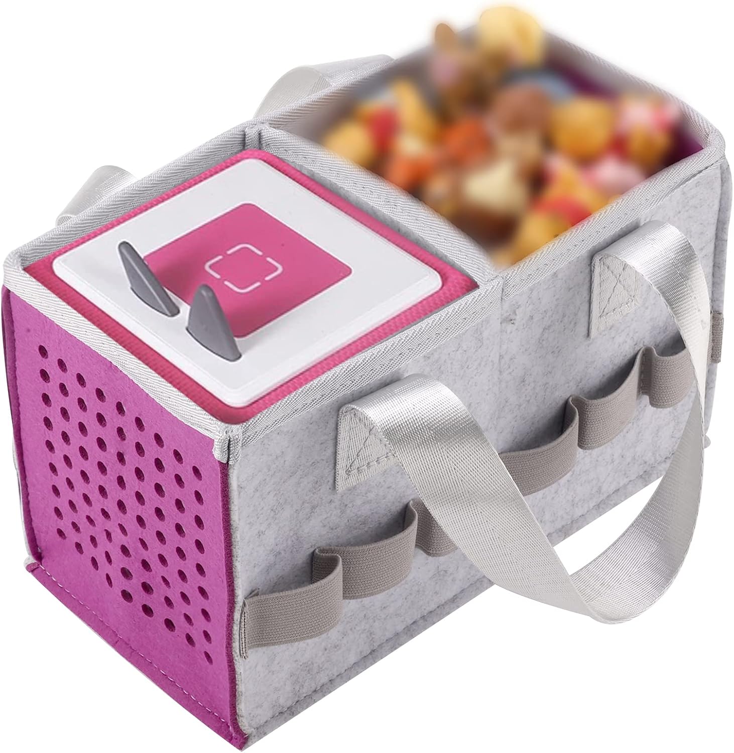 Case for Toniebox Starter Set - Bag for Tonies Box Kids Hard Case with Handle | Portable Travel Portable Carry Case for Toniebox Starter Set Compatible with Tonies Figure (Purple) - Image 3